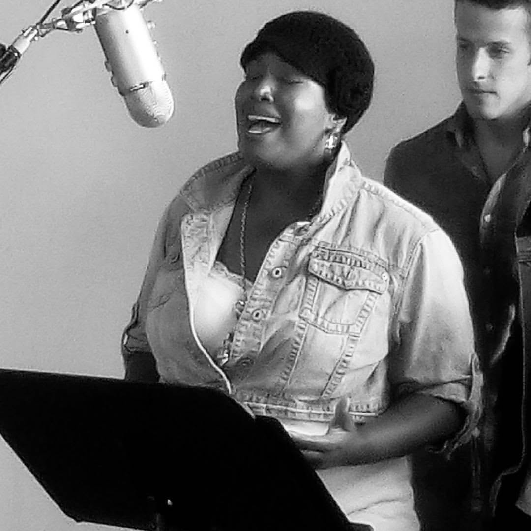 Studio session, black & white